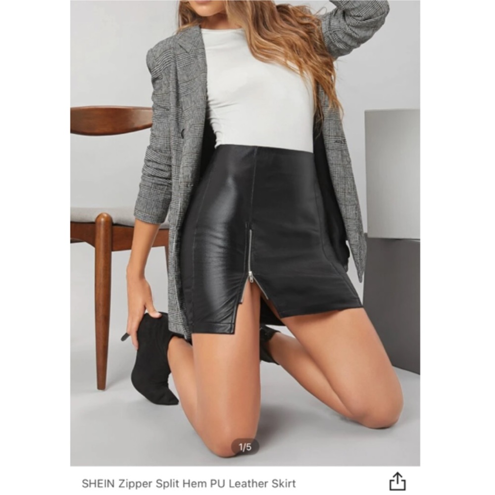 NWOT SHEIN leather skirt